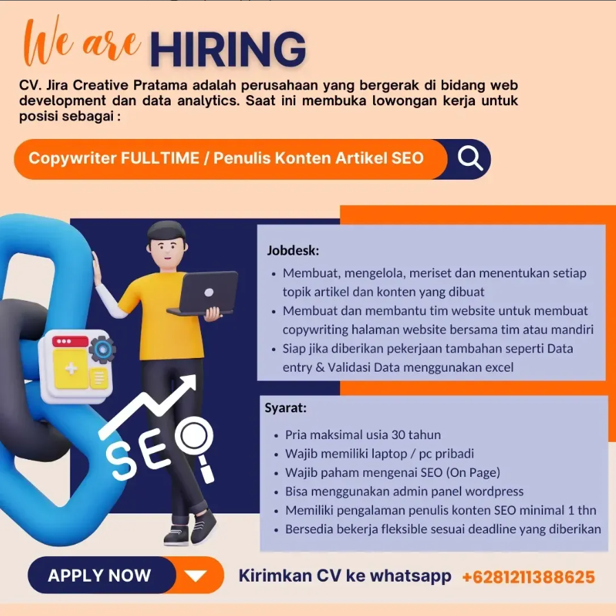 Loker CV. Jira Creative Pratama