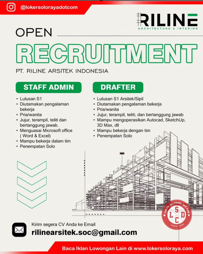 Loker PT. Riline Arsitek Indonesia