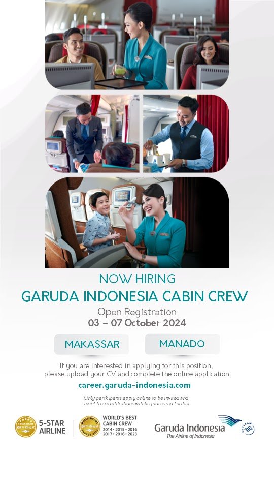 Rekrutmen Cabin Crew Garuda Indonesia