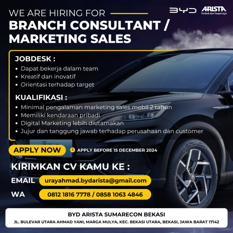 BYD Arista Sumarecon Bekasi