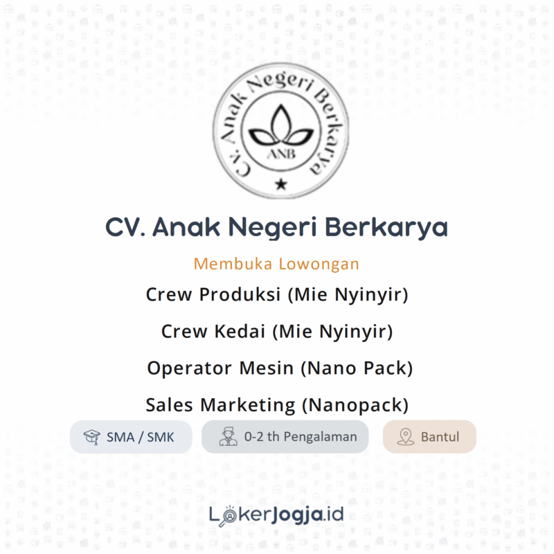 CV. Anak Negeri Berkarya (Mie Nyinyir)