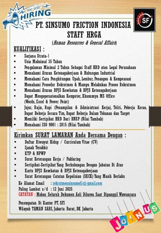 PT. Sinsumo Friction Indonesia